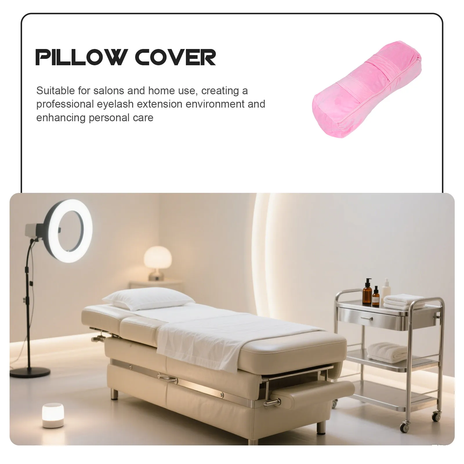 Lash Extension Pillow Cover U-Shaped Ergonomic Design Neck Support Pillow Protector for Salon Spa Face Rest Facial Care Beauty
