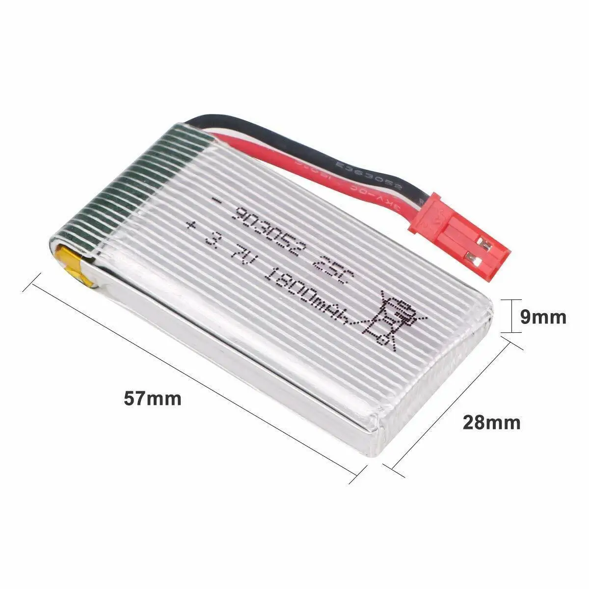 3.7 فولت 1800 مللي أمبير بطارية ليبو 25C JST التوصيل ث/شاحن USB لطائرة RC كوادكوبتر بدون طيار #6