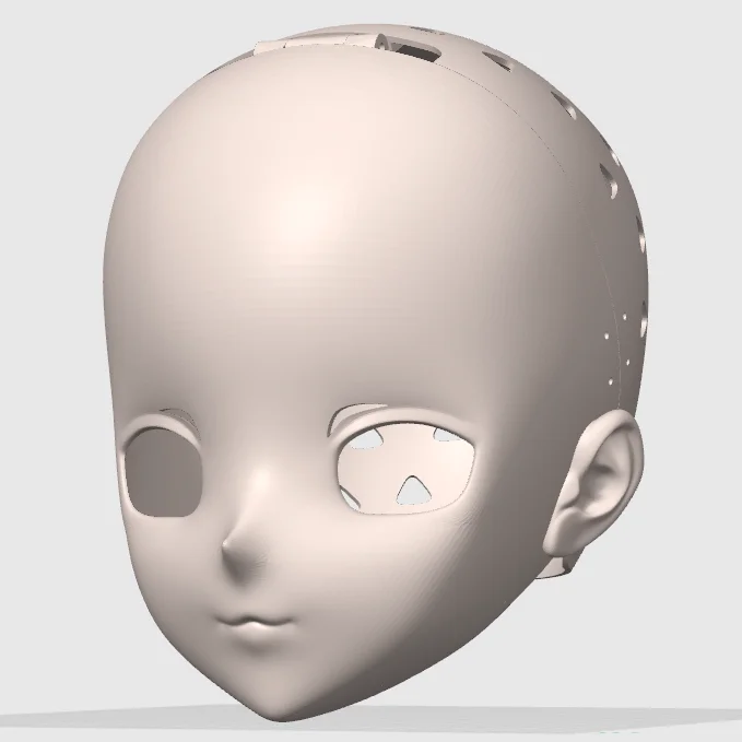 Customize Character Small Cat Kigurumi Half Head with Lock Anime Cosplay Kig Mask Costumes Accessories 3D Head Shell Prop