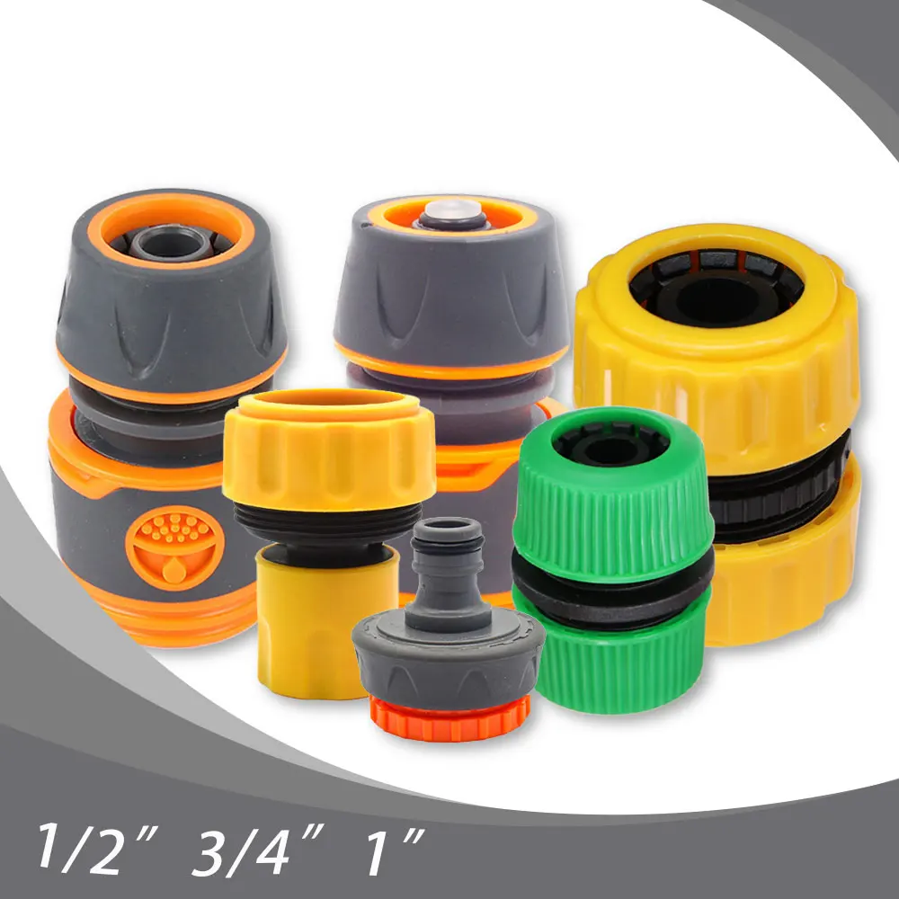 

1/2" 3/4'' 1" Garden Car Hose Quick Connectors Repair Damaged Leaky Water Tubeing Adapter PE Pipe Fitting Irrigation Tube Joints