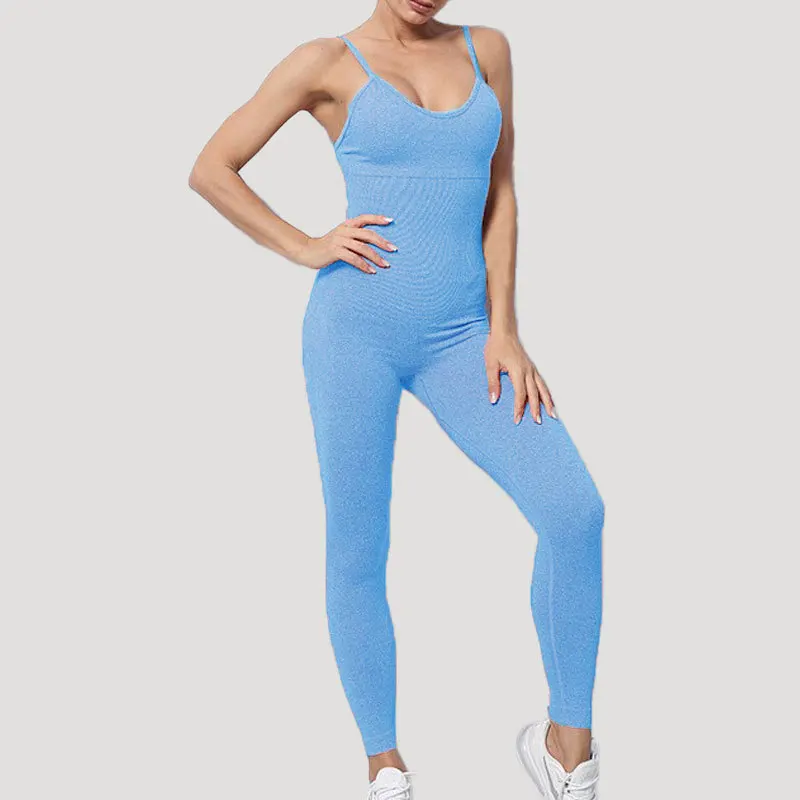 Women\'s Tracksuit Yoga Set Seamless Jumpsuits One Piece Fitness Workout Rompers Sportswear Gym Set Workout Clothes For Women