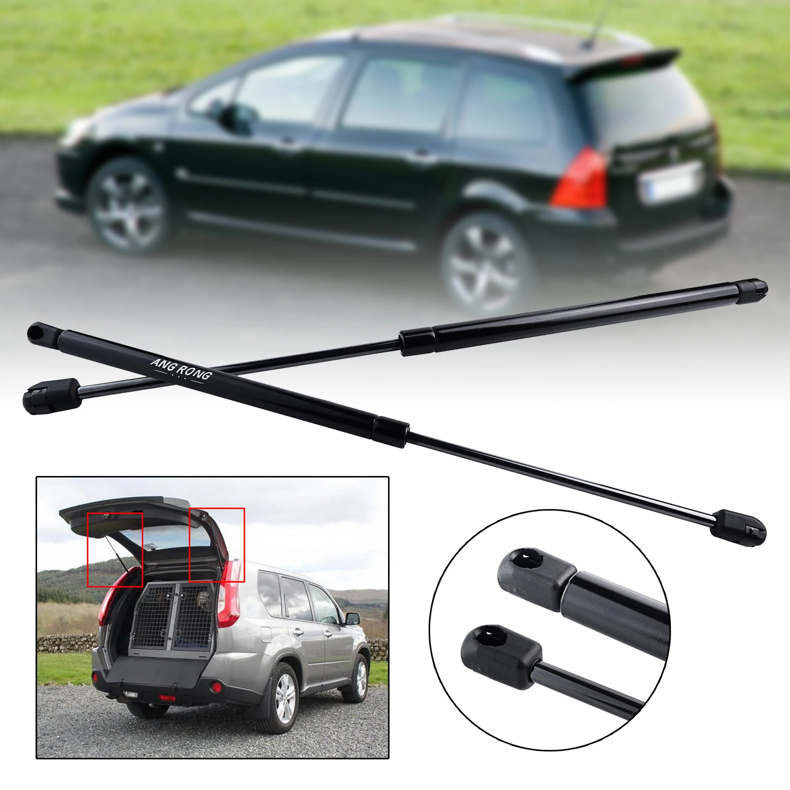 

2x задние газовые стойки, пружина для Peugeot 307 SW 2002-2008 годов, опорный подъемник багажника 8731F8 9638605280