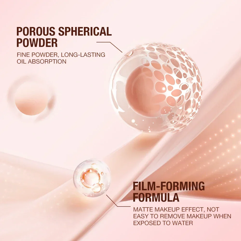 O.TWO.O Face Powder Oil-Control 24 ชั่วโมงยาวนานกันน้ํา Matte Face แต่งหน้าเครื่องสําอางค์ Setting Compact Powder