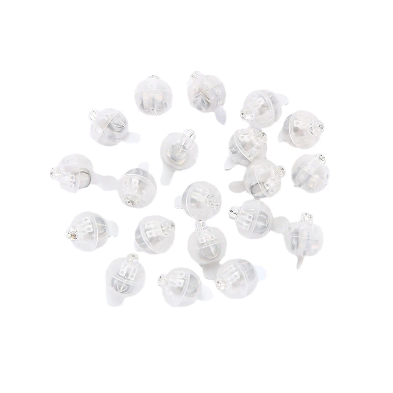10 Uds. De globo de luz LED colorido y creativo, minilámpara de bola redonda pequeña, linterna de barra, accesorios de decoración para fiesta de boda y Navidad
