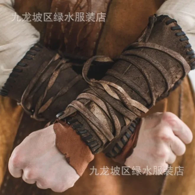 

HOT 2021 Medieval Steampunk Vintage Arm Guards Straps Gloves Hand Guards Laces