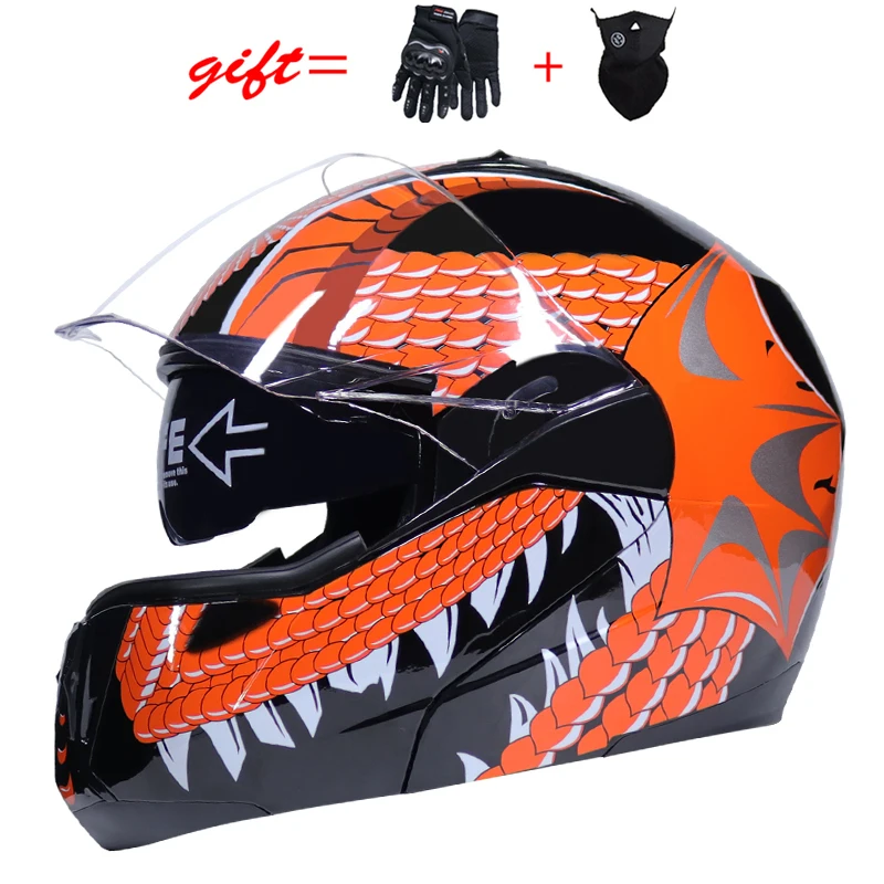 Dot WLT 168 approved flip T-shirt helmet with double spherical motorcycle helmet l m XL