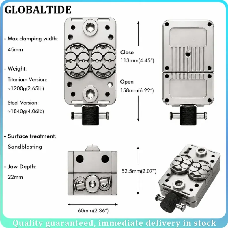 mini-pince-de-1-pouce-en-alliage-d'aluminium-fabriquee-a-la-main-avec-enclume-outil-artisanal-pince-coupante-pour-fer-pince-de-machine-pince-d'etabli