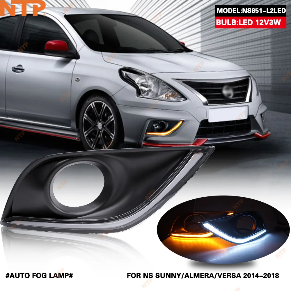 

New DRL Led Daytime Running Driving For Nissan Sunny / Almera Vresa 2014-Present Waterproof Dual-Color Daytime Running Lights