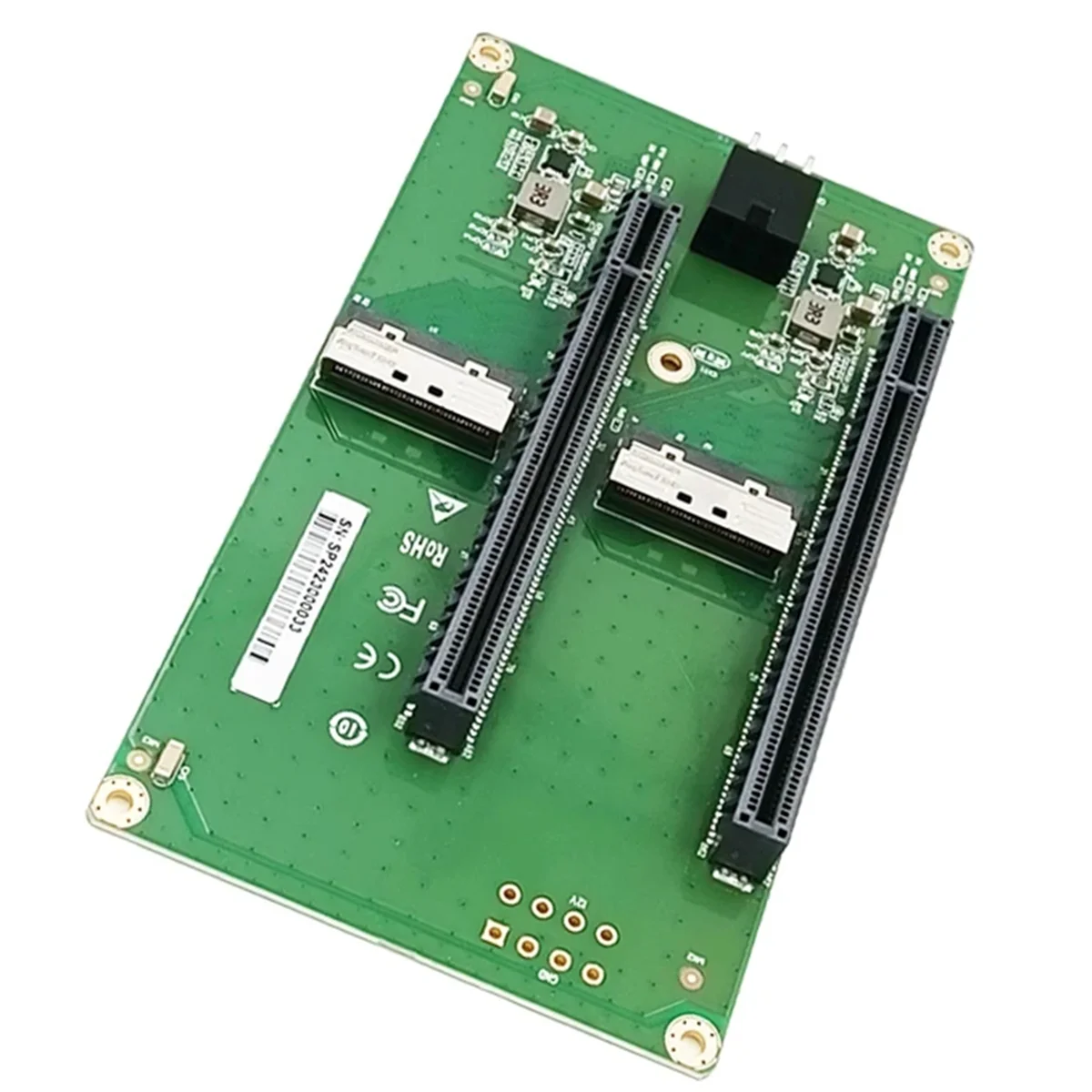 CHFL Dual MCIO 8I a 2x PCIe5.0 X16 Slot Riser Card com ATX 2x3 Pin GPU Power Connector