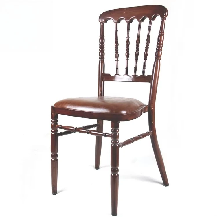 #Aluminum Wood Grain Chiavari Chair for Hotel Wedding Dining with Modern Antique Design