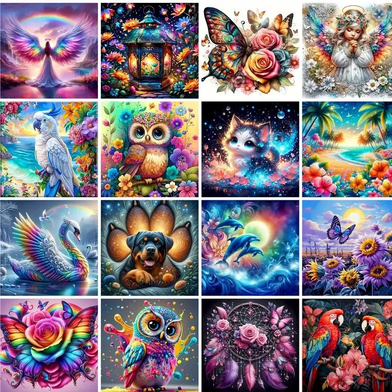 GATYZTORY DIY Painting By Numbers Animal Landscape Paint On Canvas Coloring Painitng By Numbers For Home Decor Artwork