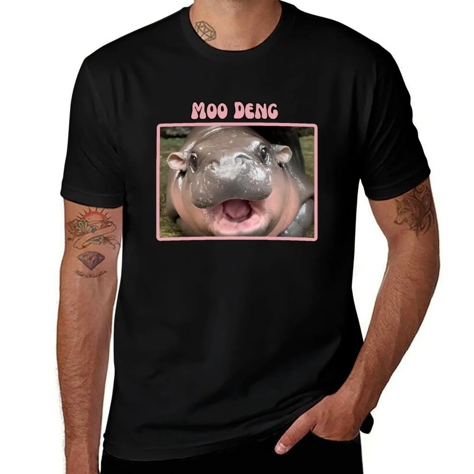 

Moo-Deng hippo for hippo lovers T-Shirt funny t shirts cotton T-Shirt