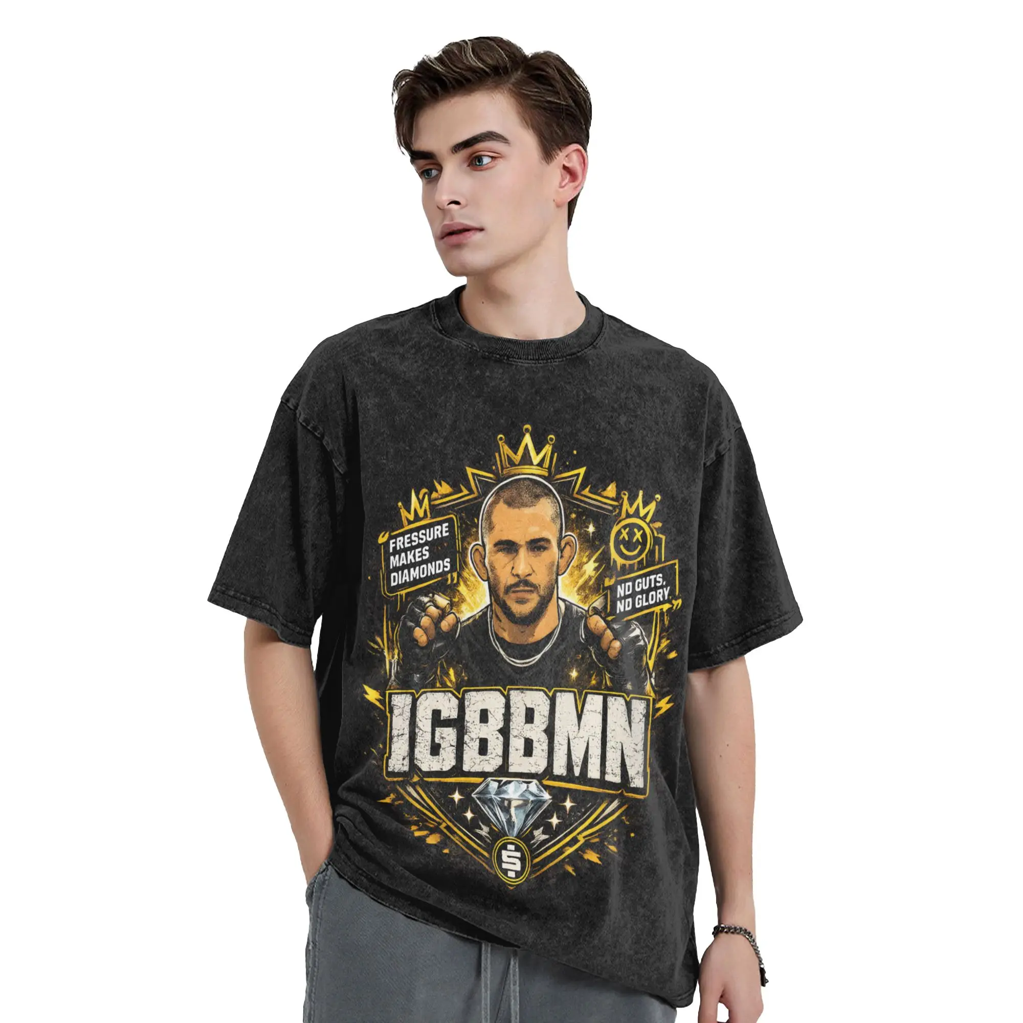 Dustin Poirier IGBBMN T-Shirt  Fashion T Shirts Short Sleeve Street Style Tshirt Summer Cotton O-Neck Oversized Clothes