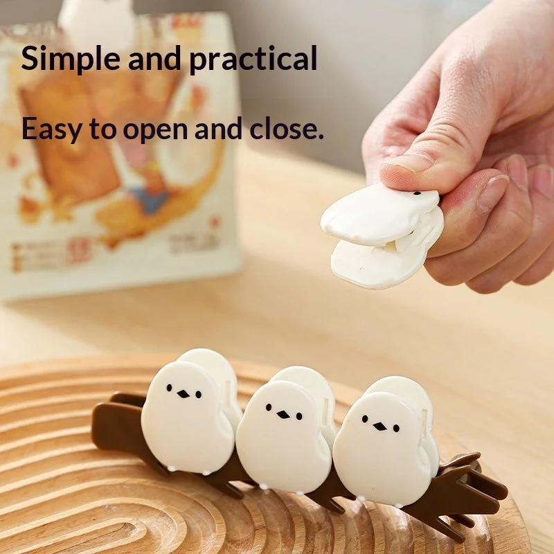Cute Bird Magnetic Sealing Clip for Food Plastic Bags, Freshness Preservation Clip, Milk Powder Sealing Strip Snack Sealing Clip