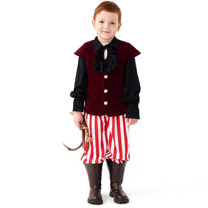 NEW Colonial Pioneer Boy Costume Early American Historical Outfit Cosplay Carnival Halloween Fancy Party Dress