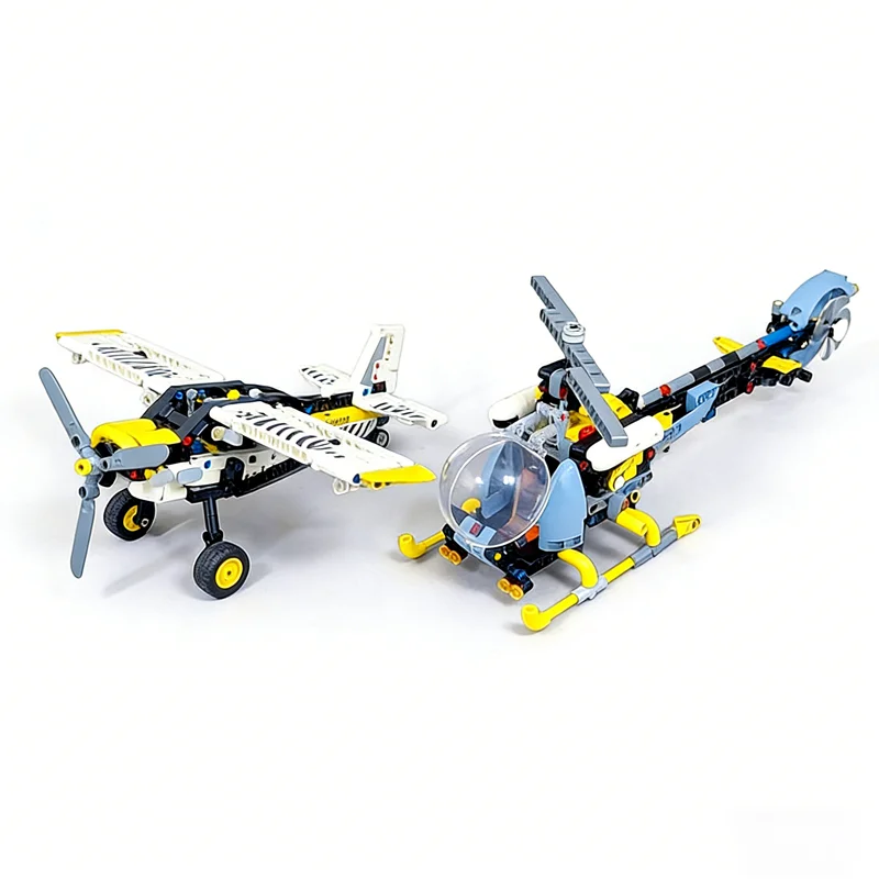 ตัวต่อเฮลิคอปเตอร์ MOC 364 ชิ้น แบบจำลองทางเทคนิค ประกอบเอง ของเล่นสร้างสรรค์ DIY ของขวัญคริสต์มาส ไอเดียของเล่นเสริมพัฒนาการ