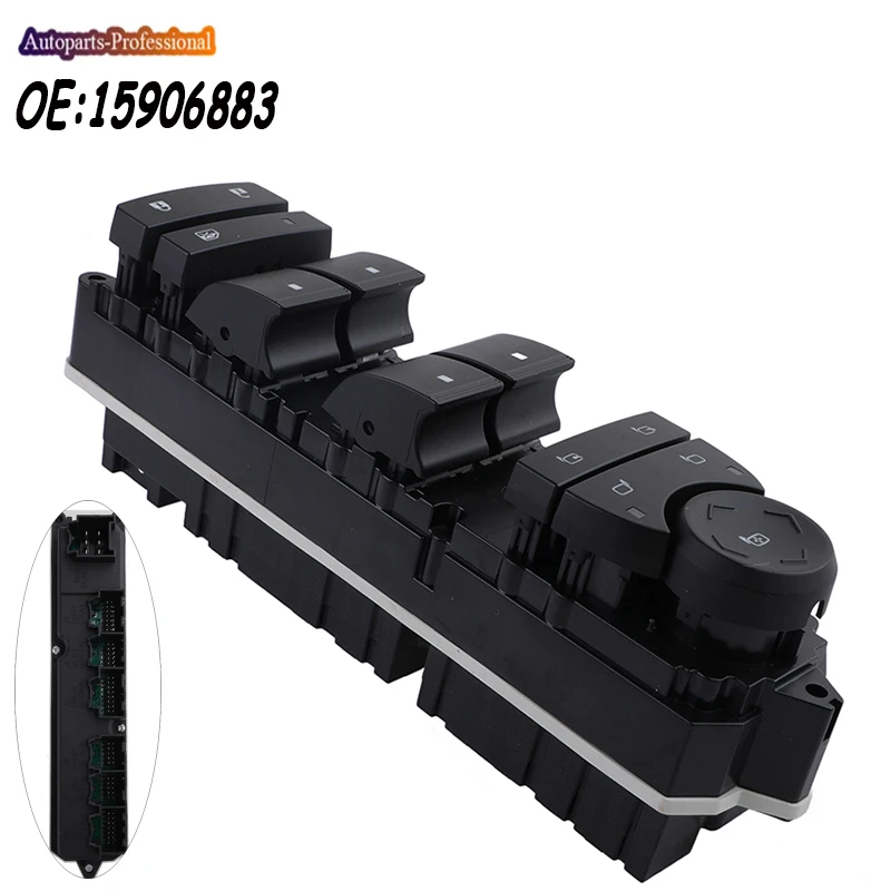 

Front Driver Master Power Window Switch 15906883 15118557 15879711 15879801 15907201 DWS1620 For Cadillac Escalade 2007-2008