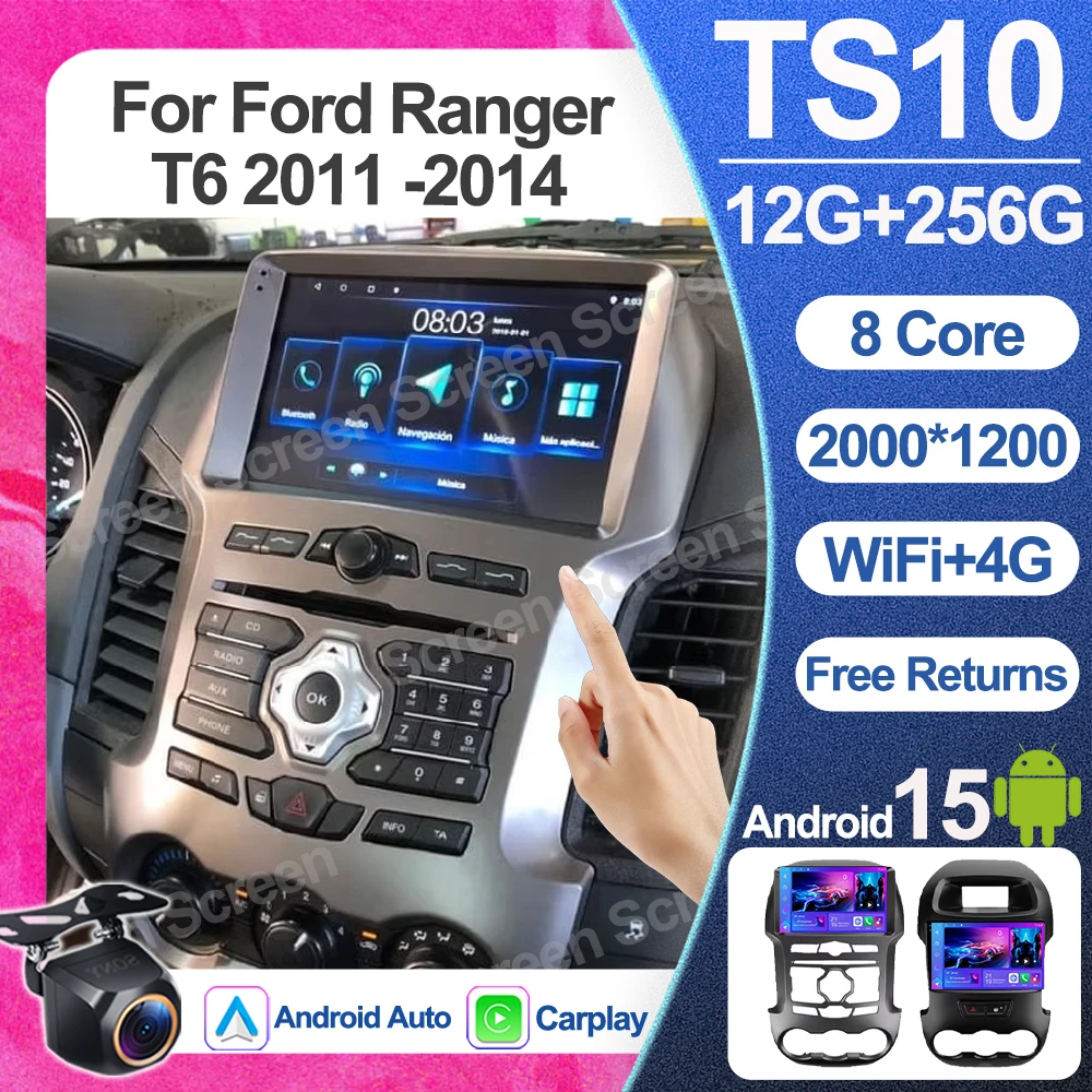 

Android 15 For Ford Ranger T6 2011 -2014 Car Radio Multimedia Video Player Bluetooth Mirror Link Touch Screen GPS Navigation RDS