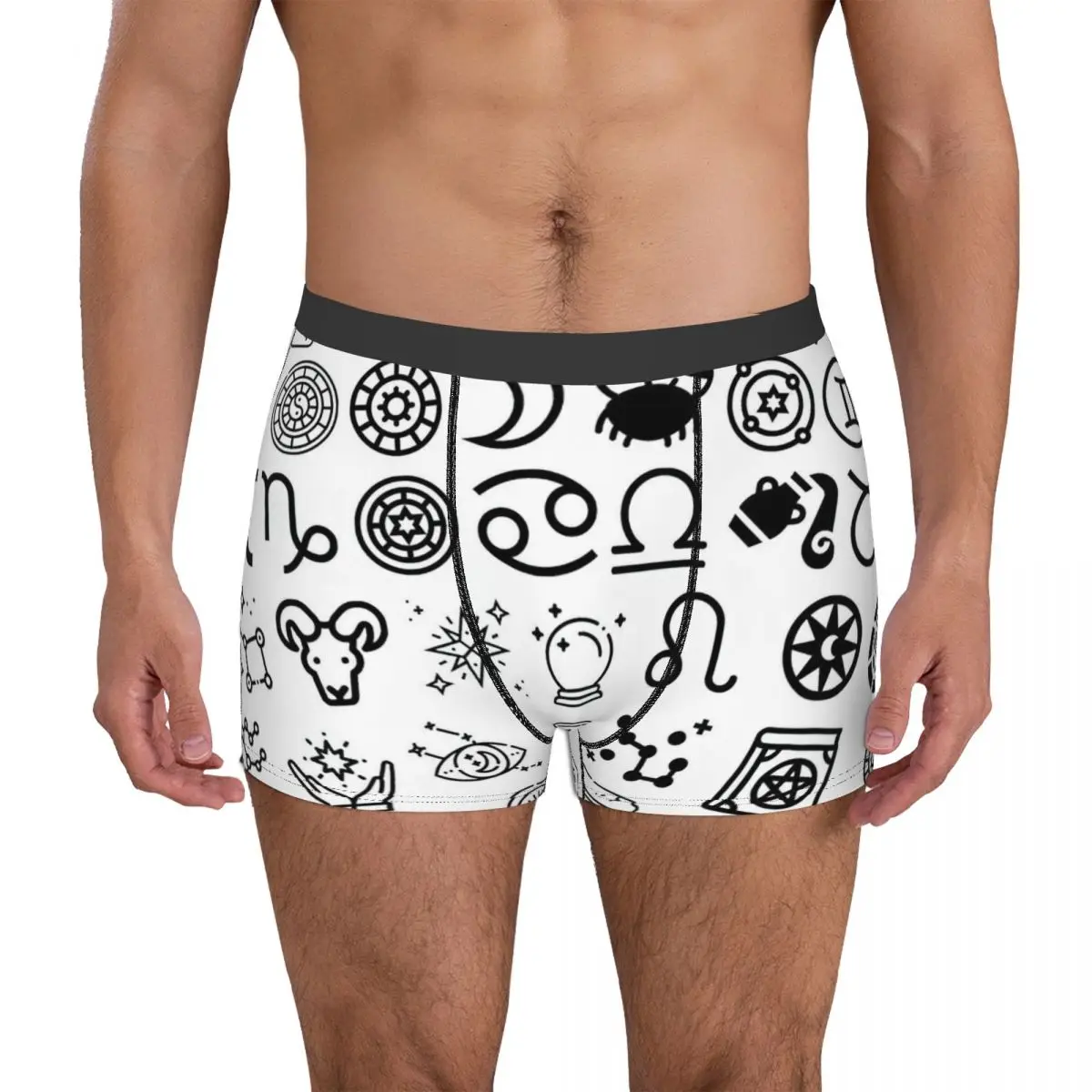 

HOROSCOPES ZODIAC SIGNS Men's Boxer Briefs Shorts Men Underpants Cartoon Anime Funny Men's Panties Soft Underwear For Men