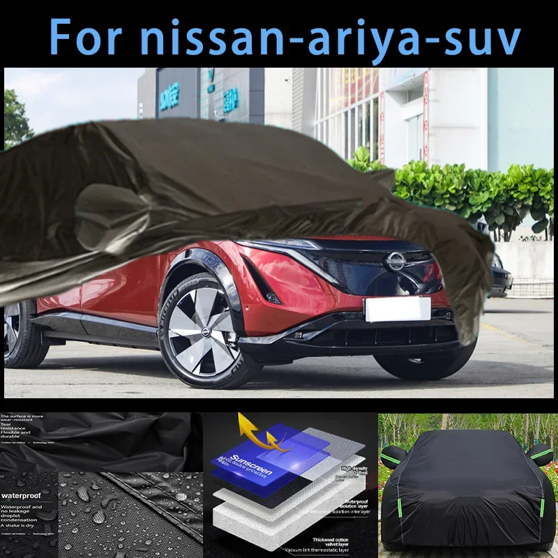 

For nissan-ariya-suv Outdoor Protection Full Car Covers Snow Cover Sunshade Waterproof Dustproof Exterior Car accessories