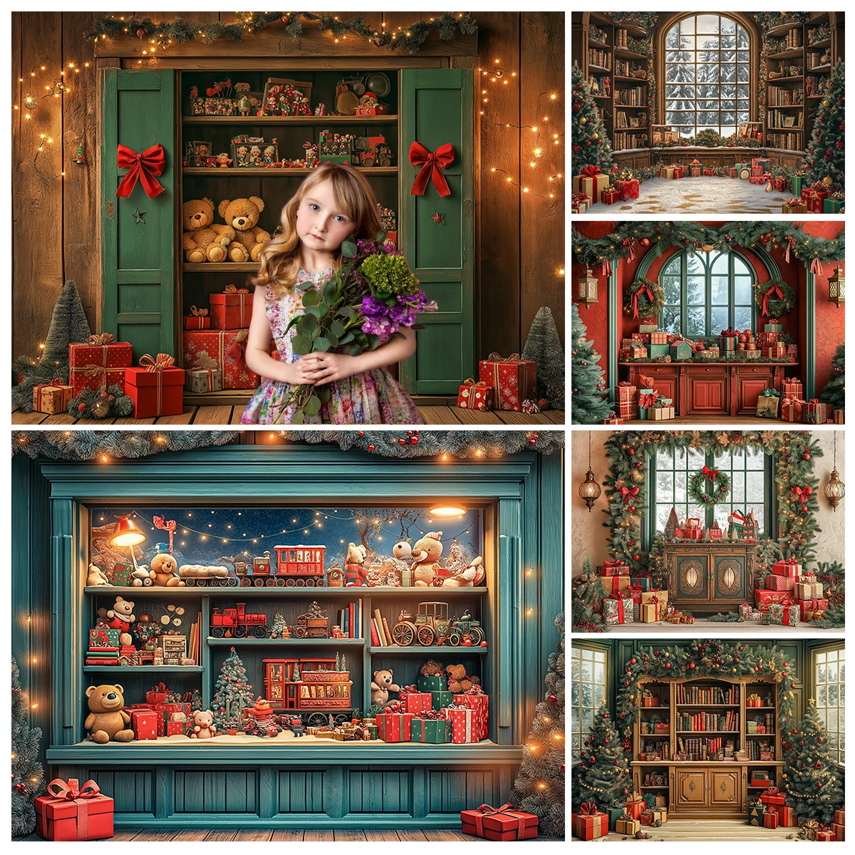 pano-de-fundo-de-natal-display-com-uma-cabine-ornamentado-janelas-estante-criancas-adulto-fotografia-crianca-bebe-photocall-decoracoes-fundos