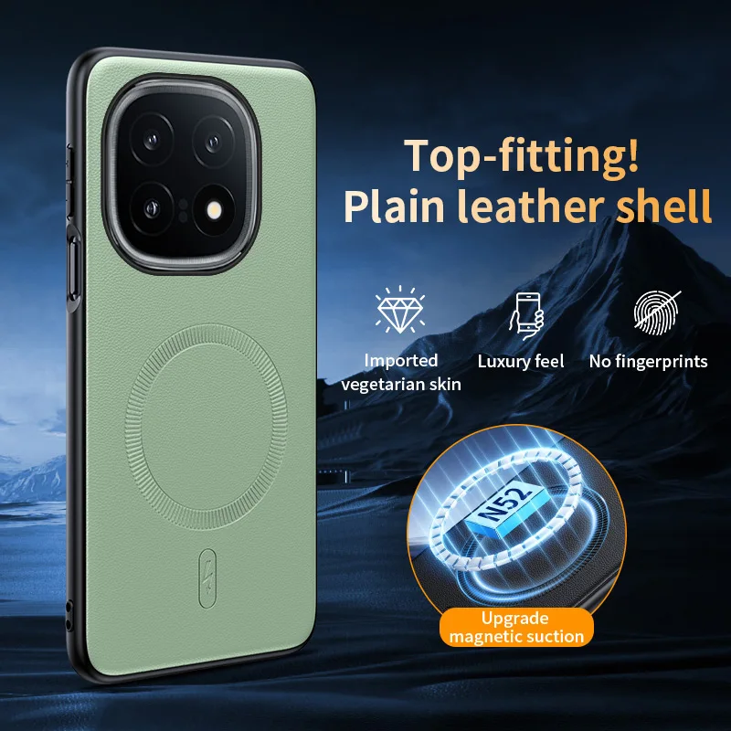 Untuk VIVO IQOO 15 Casing Penutup Pelindung Kulit Magnetik untuk VIVO IQOO 15 Anti-sidik Jari Anti-selip PC + TPU