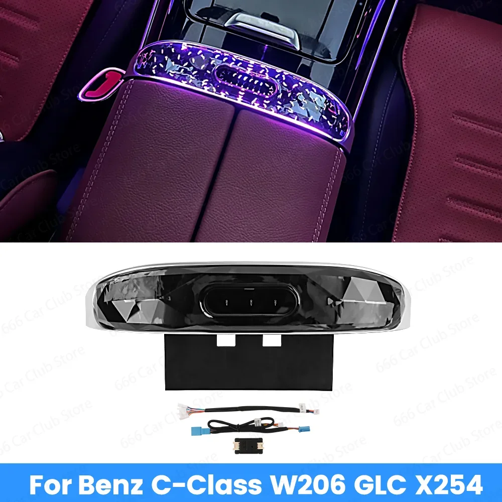 LED 64 Colours Center Console  Saddle Light For Mercedes Benz GLC X254 C Class W206 Center Console Mold Accessories！