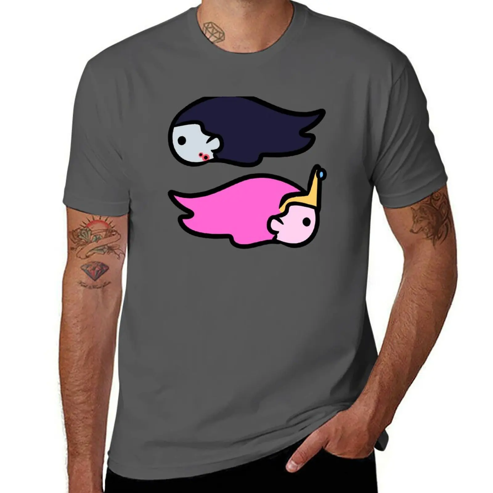 

Marceline and Bubblegum T-Shirt t shirt man designer cotton t shirts high quality t shirt man cotton T-Shirt