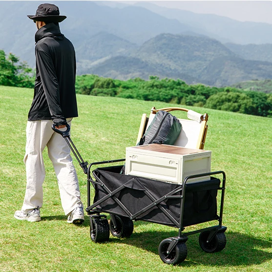 

Steep Discount Camping Foldable Trolley Camping Wagon Beach Platform Garden Wagon Folding Cart for Outdoor
