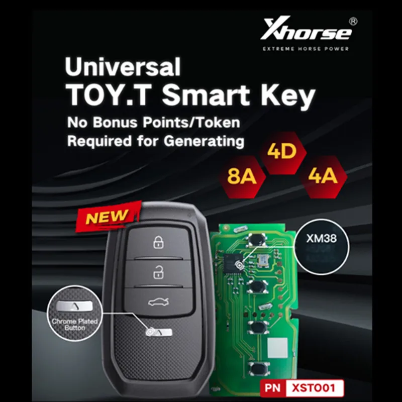 Xhorse VVDI MINI Key Tool Max Pro XM38 Smart Keys Circuit Board Universal Remote Control with Case For Toyota 8A 4A XSTO01EN