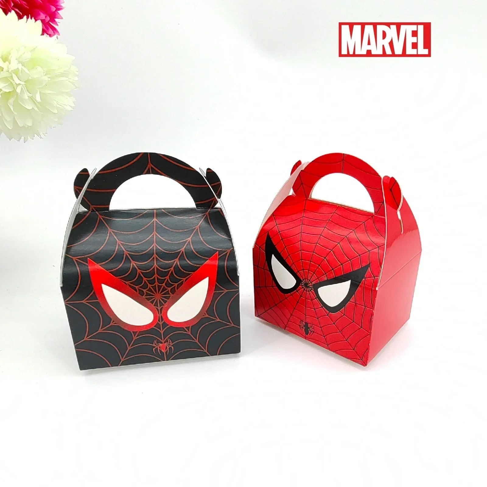 10pcs Superhero Spiderman Candy Box Kid Toddler Birthday Decoration Biscuit Case Birthday Party Decoration Baby Shower Supplies