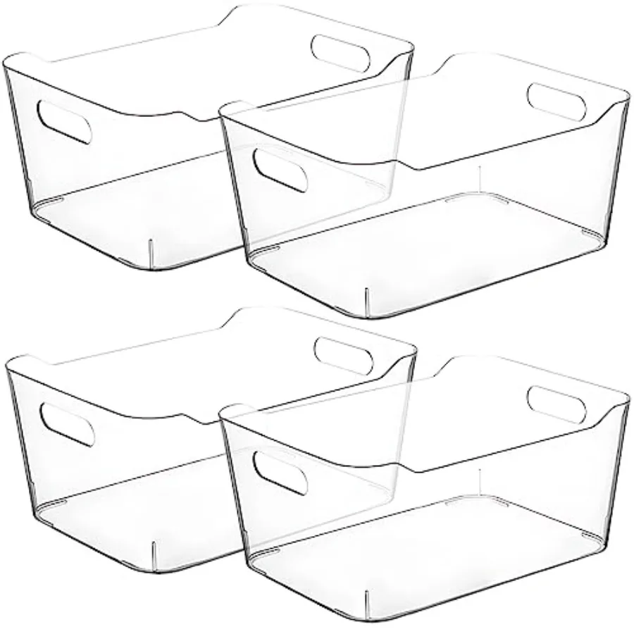 Curated Picks Clear Storage Bins, Pantry Organizers and Storage Containers Fridge Organizer Bins Kitchen Organization Cabinet O
