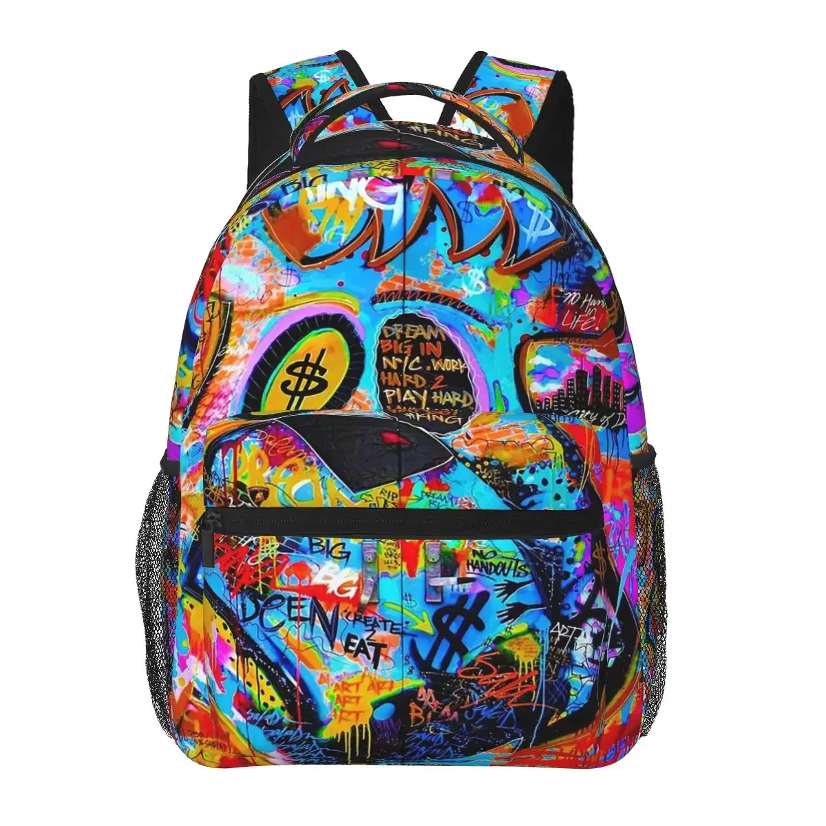 Graffiti 80 Backpacks Boys Girls Bookbag Students School Bags Cartoon Kids Rucksack Shoulder Bag Large Capacity