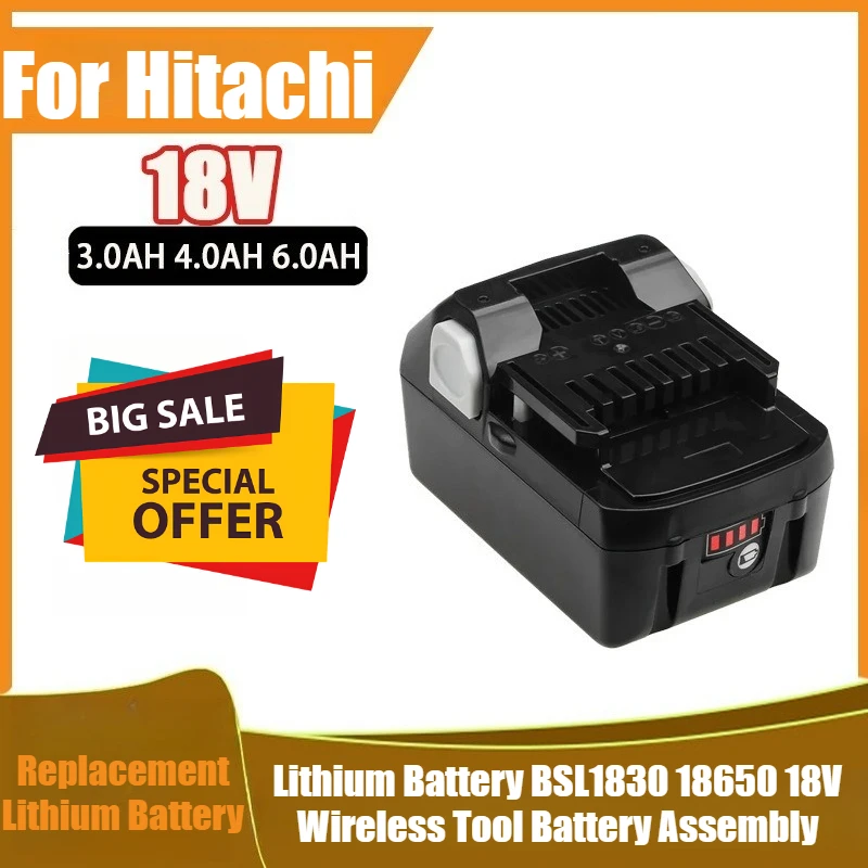 

For Hitachi Hich Lithium Battery BSL1830 18650 18V Wireless Tool Battery Assembly