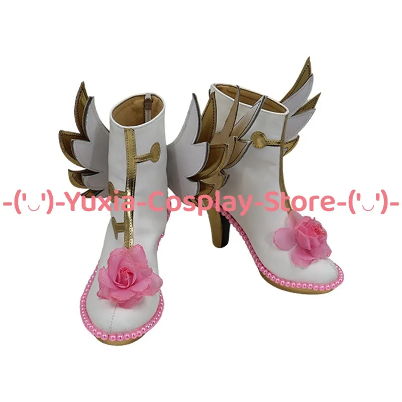 Yuxiacosplay! Oryginalne buty cosplay Falulu, rekwizyt postaci z anime i gier, botki ze skóry PU, kostium na Halloween, karnawał i imprezy.
