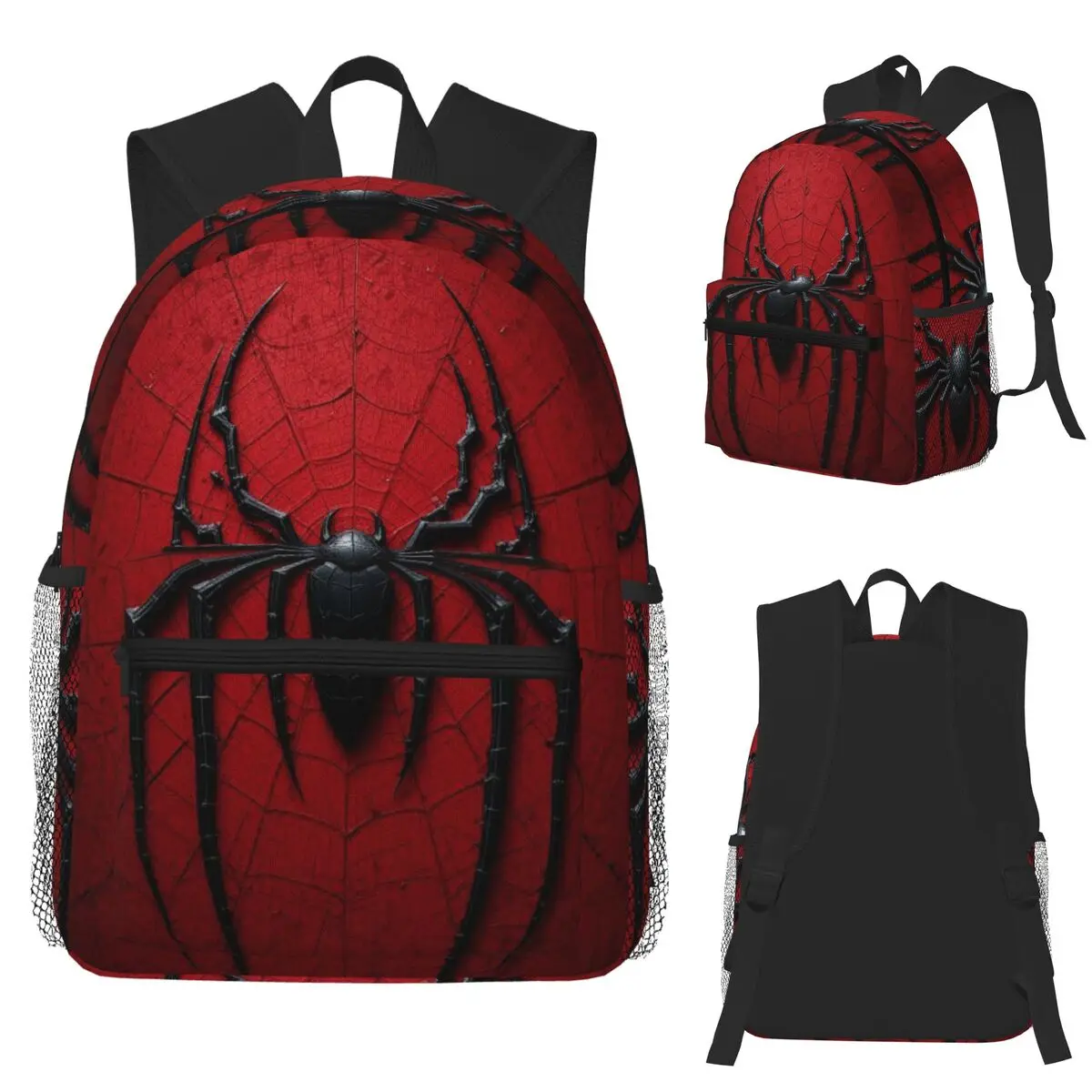 Spider And Web Student Backpack School Bag Hiking Travel Daypack for Boys Girls Bookbag Shoulder Bags