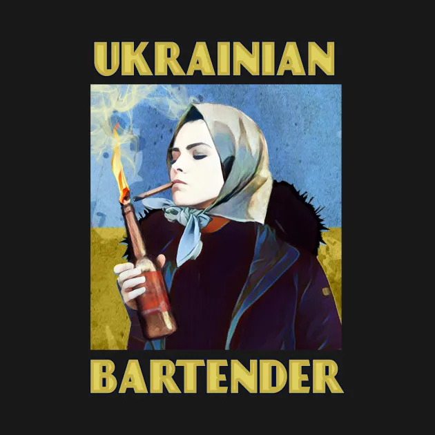 Funny Ukrainian Bartender Resister T Shirt New 100% Cotton Short Sleeve O-Neck Casual T-shirts Loose Top Clothing Size S-3XL