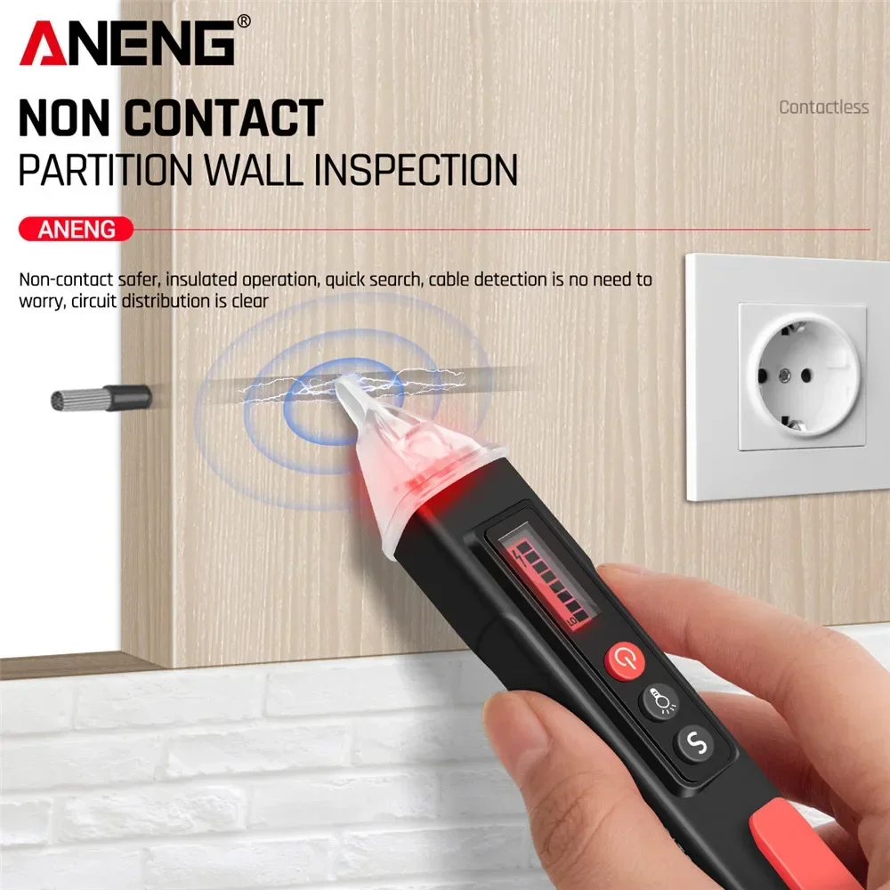 ANENG VC1010 Digital Voltage Detector Tester Pen 12-1000V Non-contact Volt AC Voltage Zero Fire line Electric Sensor Test  Tools view 2