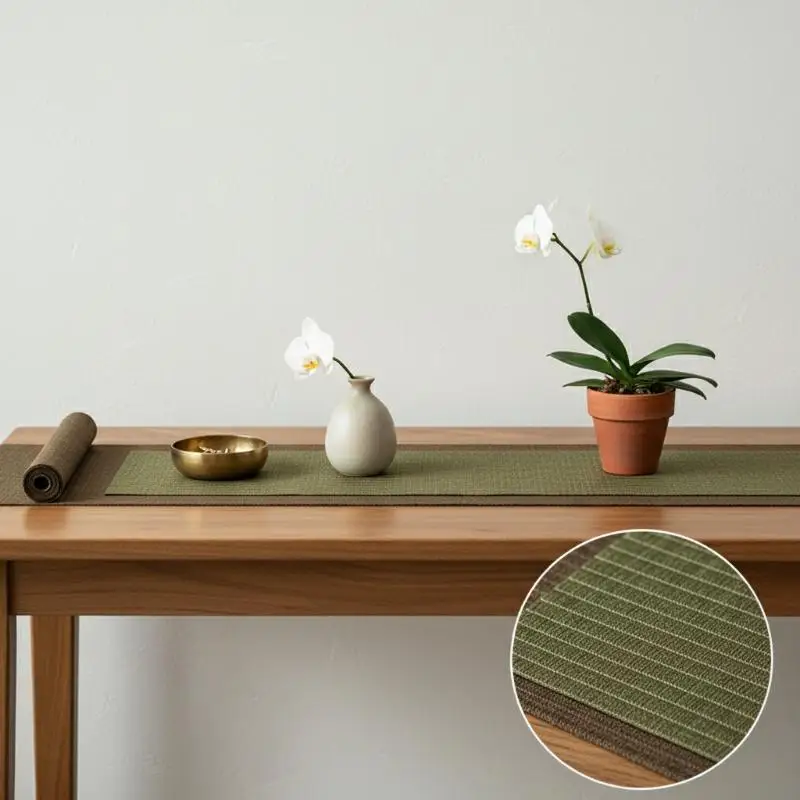 Linen Tea Mat Waterproof Table Cloth Heat Insulation Vintage Tea Flag for Tea Ceremony Table Home Kitchen Accessories
