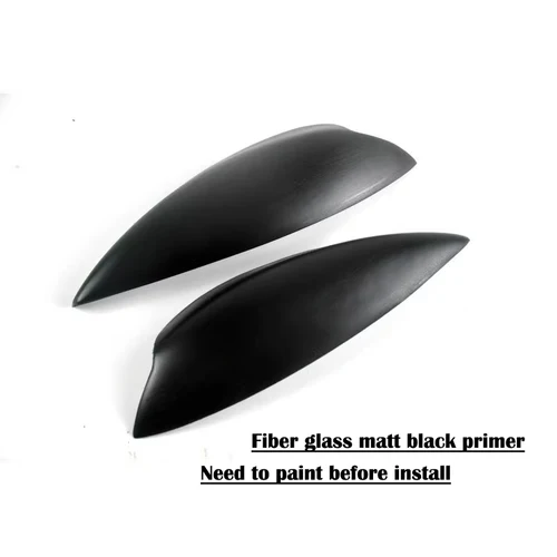 Imagen 2 del producto Cubierta de cejas de Faro de fibra de carbono para Subaru Impreza 7th 2001-2003, tapa de párpados de lámpara frontal de imprimación negra mate, FRP