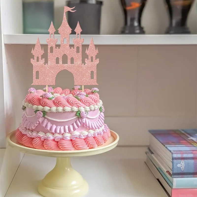 Princess Castle Cake Topper, Kids' Birthday Party Decorations view 2
