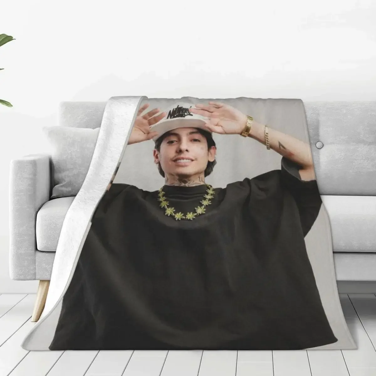 

Natanael Canos Baby Blanket Mexican Rapper Airplane Flannel Babes Baby Blanket Soft Durable Bedroom Customized Bedspread Gift