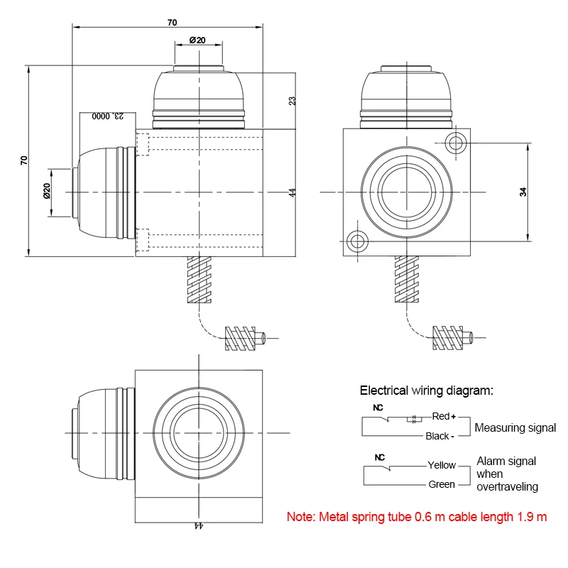 Ferramenta automática sensor cnc zy eixo ferramenta pressão dupla eixo sonda 4 fio cnc roteador gravura fresagem multidireção ferramenta setter