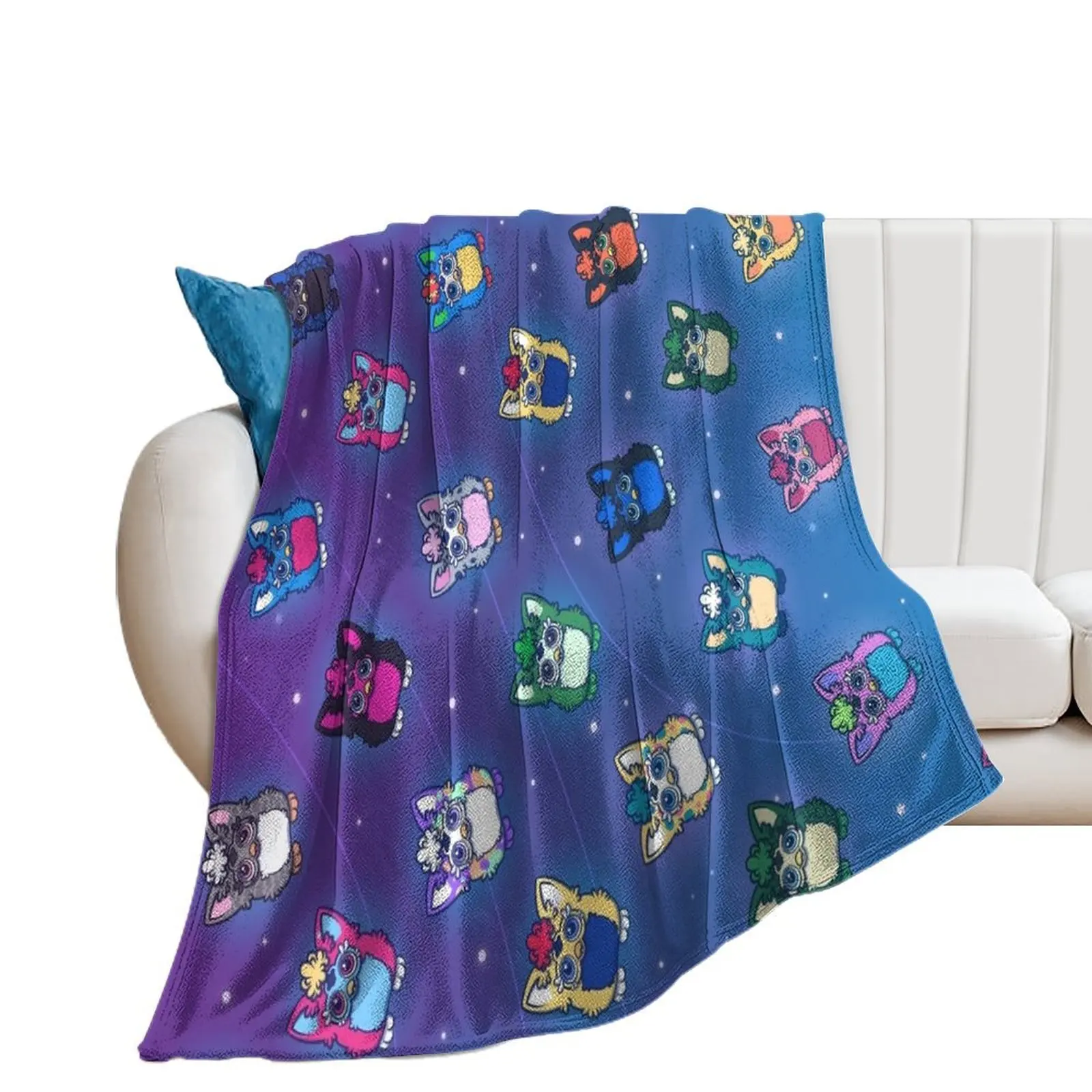 Furby Squad Throw Blanket Personalized Gift Comforter Blankets