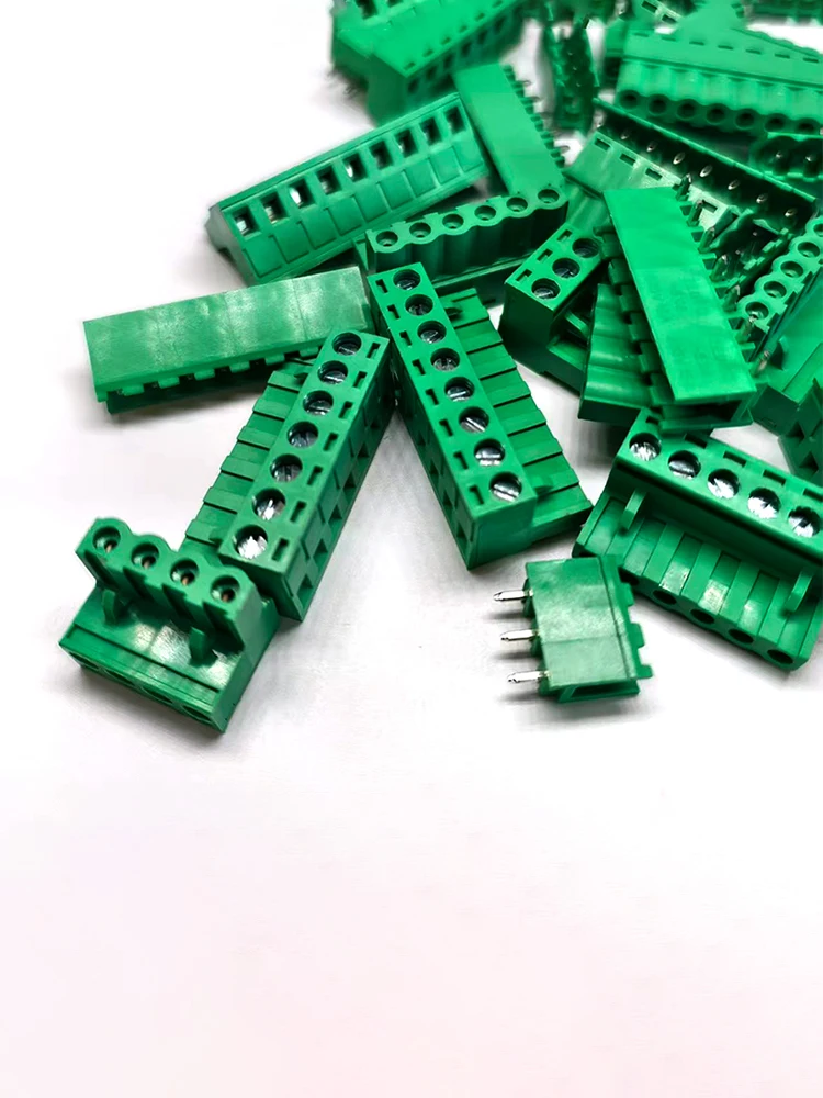

10/30/50PCS 5.08mm 2EDG 2-9Pin PCB Screw Terminal Block Wire Connector 5.08mm Pitch 300V10A Straight Pin/bent needle Plug-in