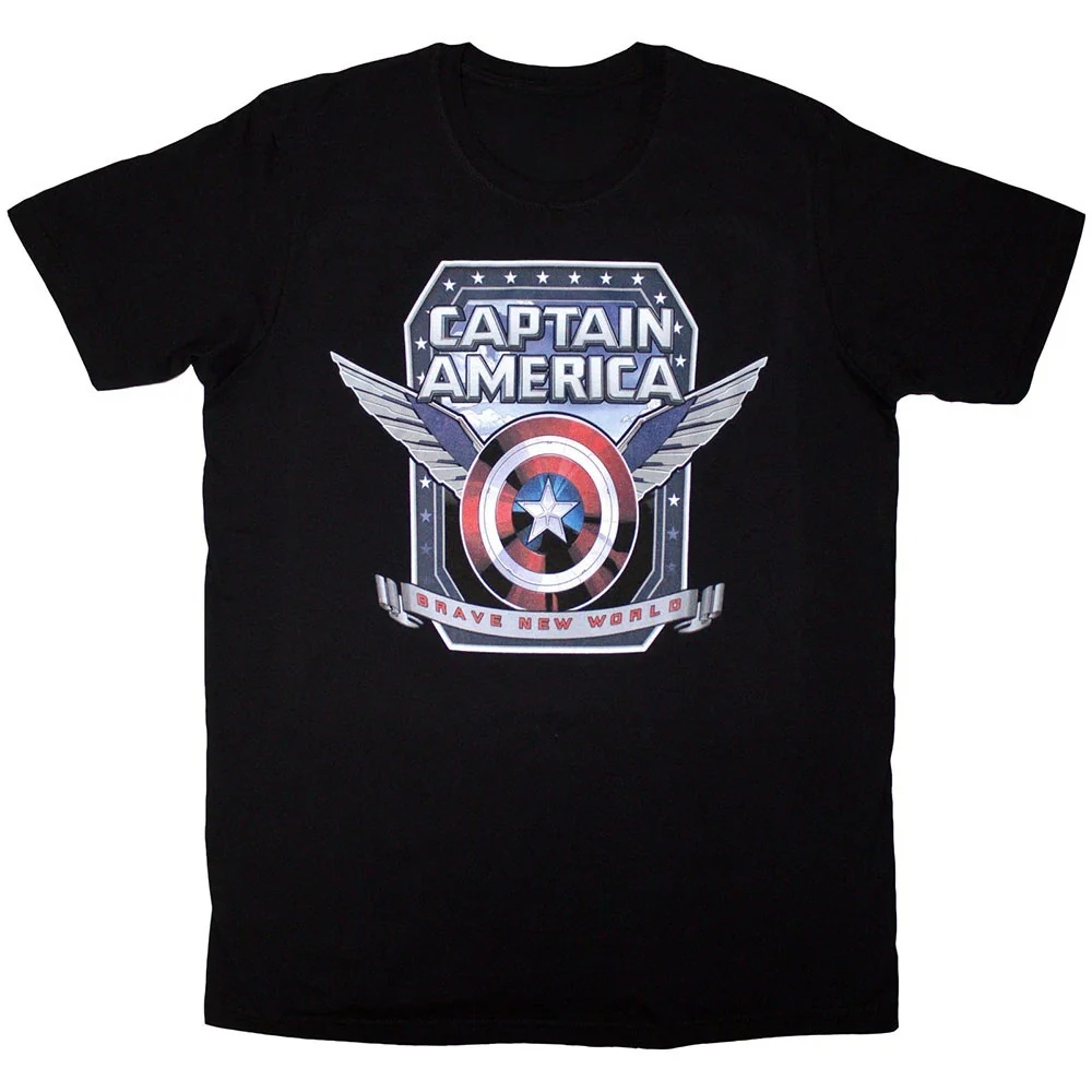 

Comics World Shield Clothing Peripheral Pattern Printing Summer Luxury Brand Cotton Men's and Women's T-Shirts Short Sleeves