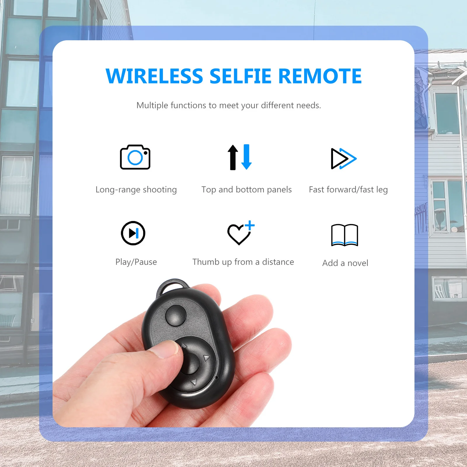 

2pcs Selfie Remote Wireless Shutter Control For Phone Mini Selfie Stick Volume Brightness Adjustment Compatible