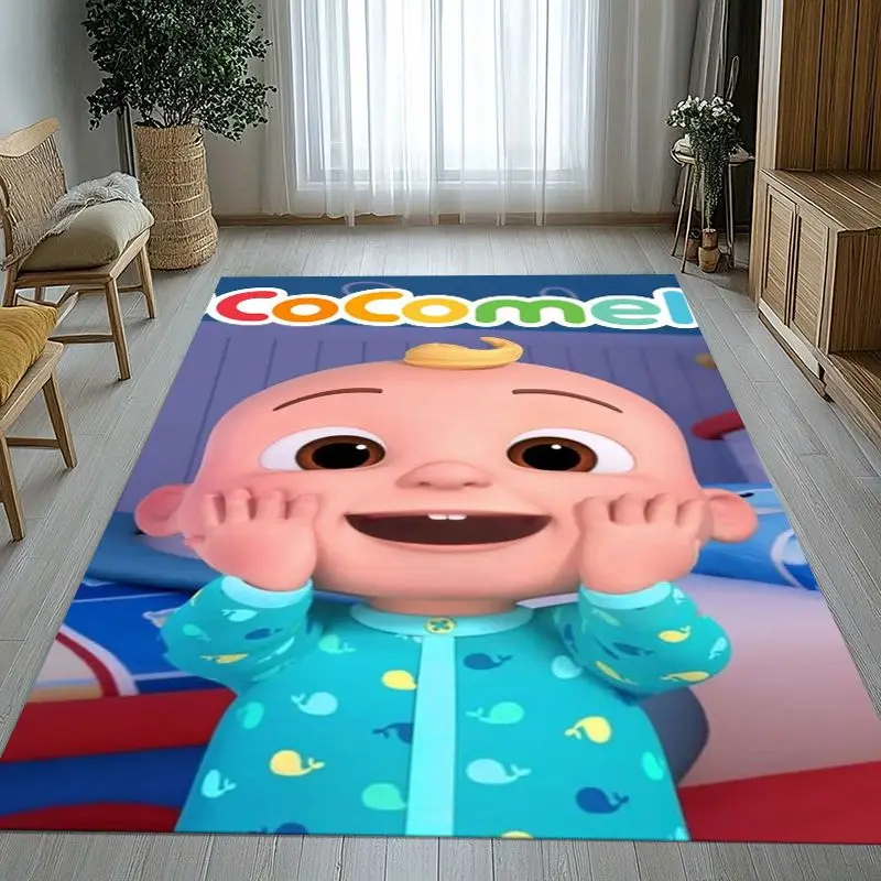 Kawaii C-CoComelon Cartoon Area Rug,Soft Non-Slip Carpet Mat for Living Room Bedroom Kid Playroom,Sofa Floor Rug,Home Decor Gift