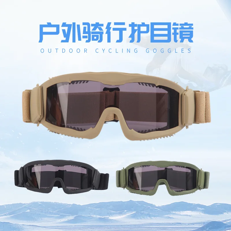 

Tactical Goggles, Military Anti-Impact Windproof Dustproof, for Airsoft Shooting Outdoor Riding, Anti-Fog UV400 Safety Glasses