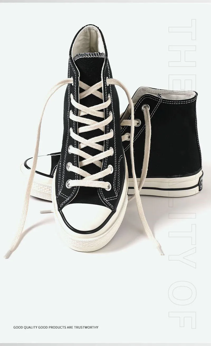 1 Paar neue, flache Baumwoll-Schnürsenkel für Sneaker, hohe Canvas-Schuhe und Freizeitschuhe, ohne Elastizität, für Herren und Damen. – Detail 4